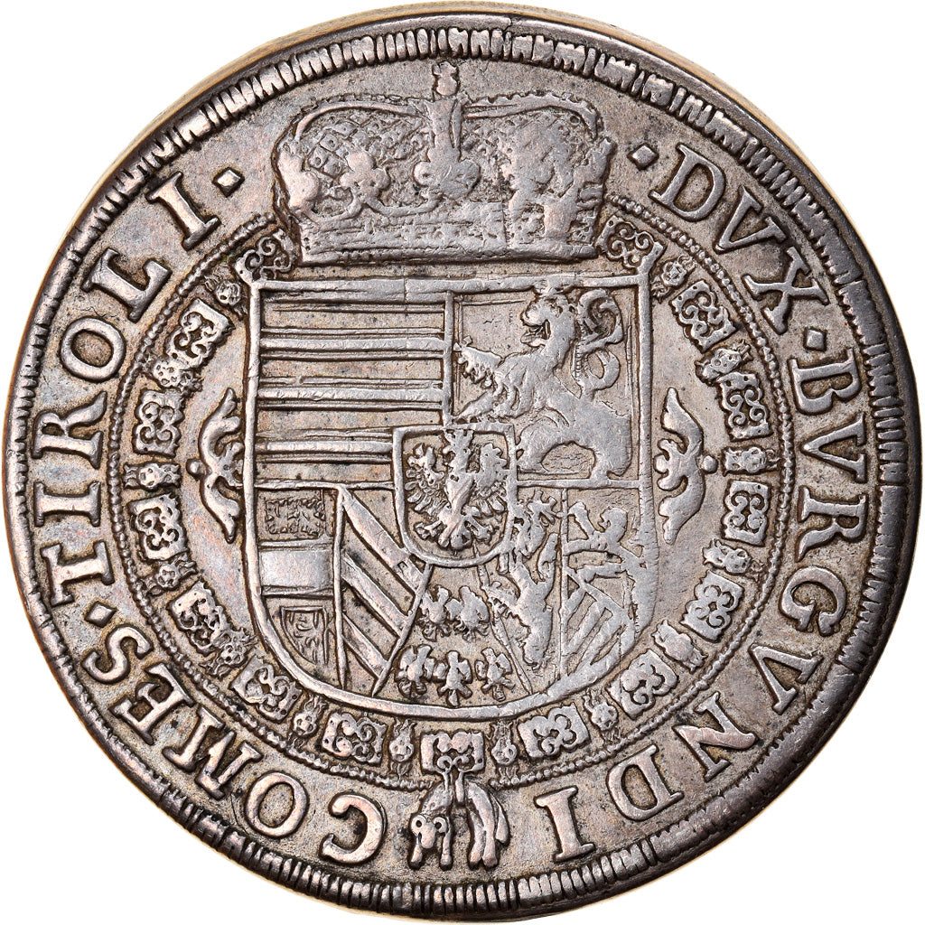 Coin, Austria, Leopold, Thaler, 1632, Hall, AU(55-58), Silver, KM:783