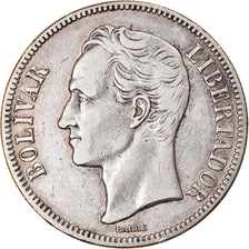Coin, Venezuela, Gram 25, 5 Bolivares, 1919, EF(40-45), Silver, KM:24.2