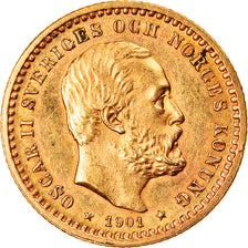 Coin, Sweden, Oscar II, 5 Kronor, 1901, MS(63), Gold, KM:766