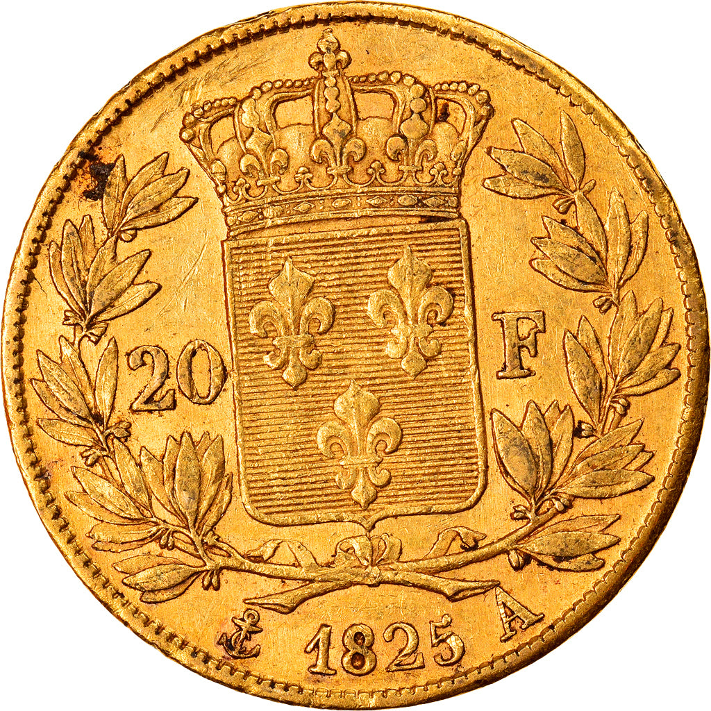 Coin, France, Charles X, 20 Francs, 1825, Paris, EF(40-45), Gold, KM:726.1