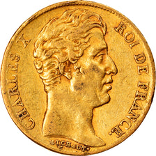 Moeda, França, Charles X, 20 Francs, 1825, Paris, EF(40-45), Dourado, KM:726.1