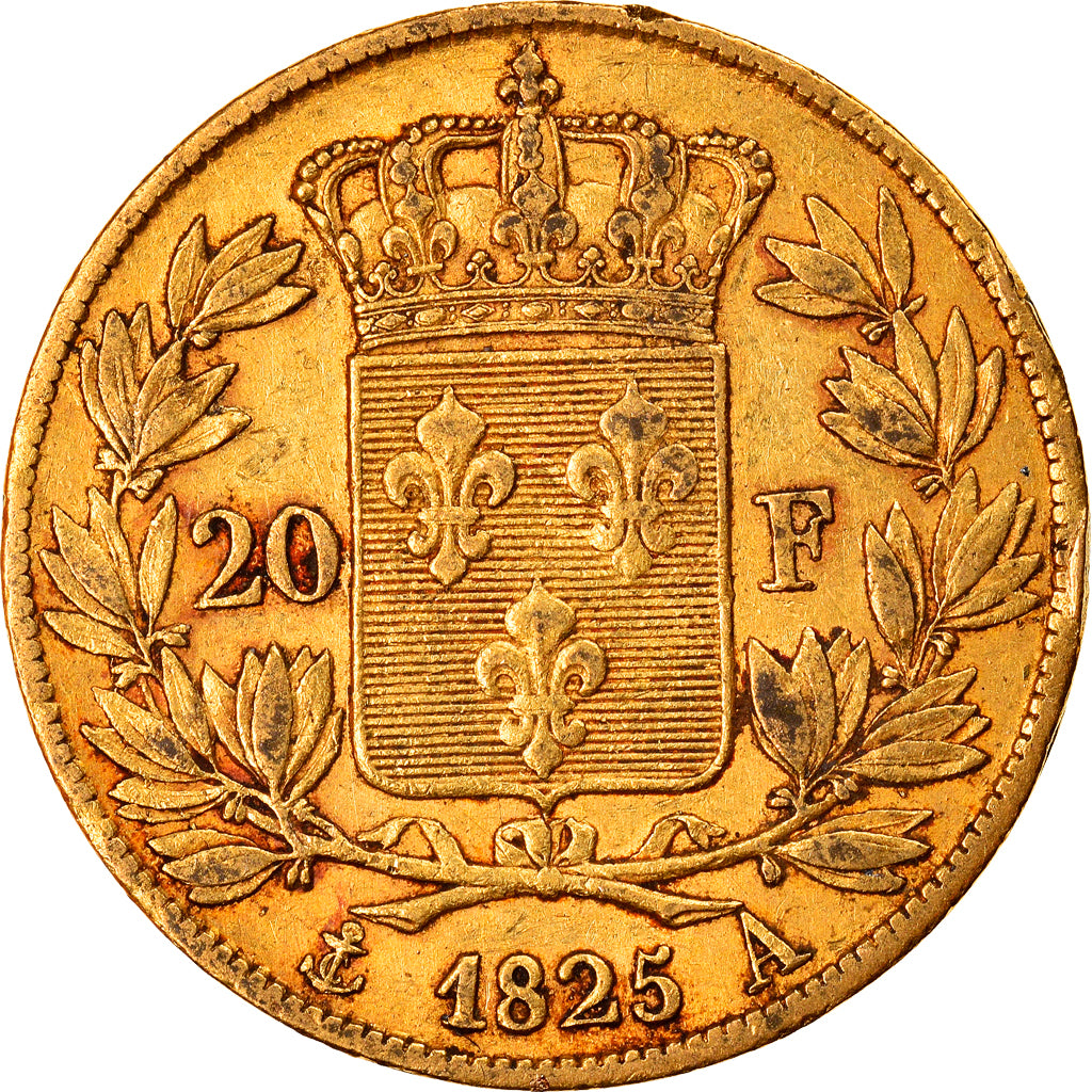 Coin, France, Charles X, 20 Francs, 1825, Paris, EF(40-45), Gold, KM:726.1