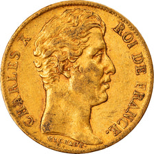Munten, Frankrijk, Charles X, 20 Francs, 1825, Paris, ZF, Goud, KM:726.1
