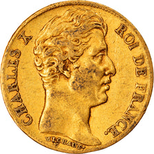 Moneta, Francja, Charles X, 20 Francs, 1825, Paris, EF(40-45), Złoto, KM:726.1