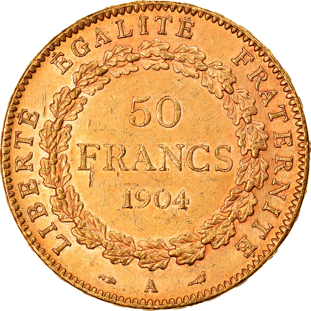 Coin, France, Génie, 50 Francs, 1904, Paris, MS(60-62), Gold, KM:831