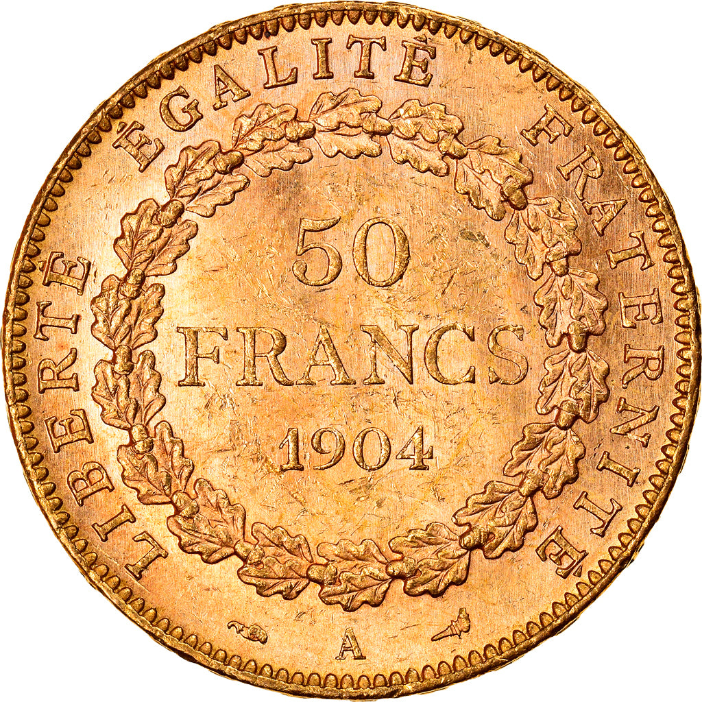 Coin, France, Génie, 50 Francs, 1904, Paris, MS(60-62), Gold, KM:831