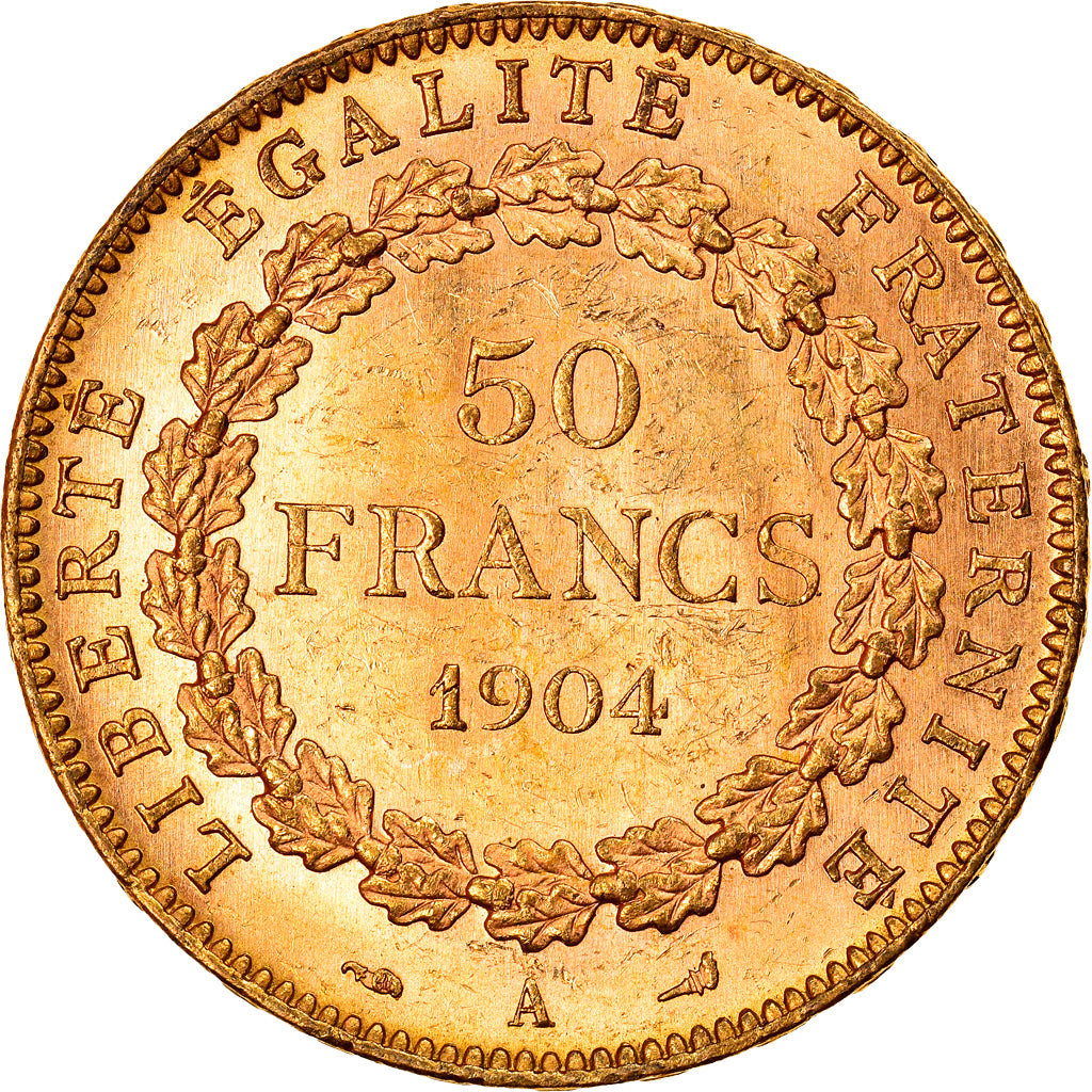 Coin, France, Génie, 50 Francs, 1904, Paris, MS(60-62), Gold, KM:831
