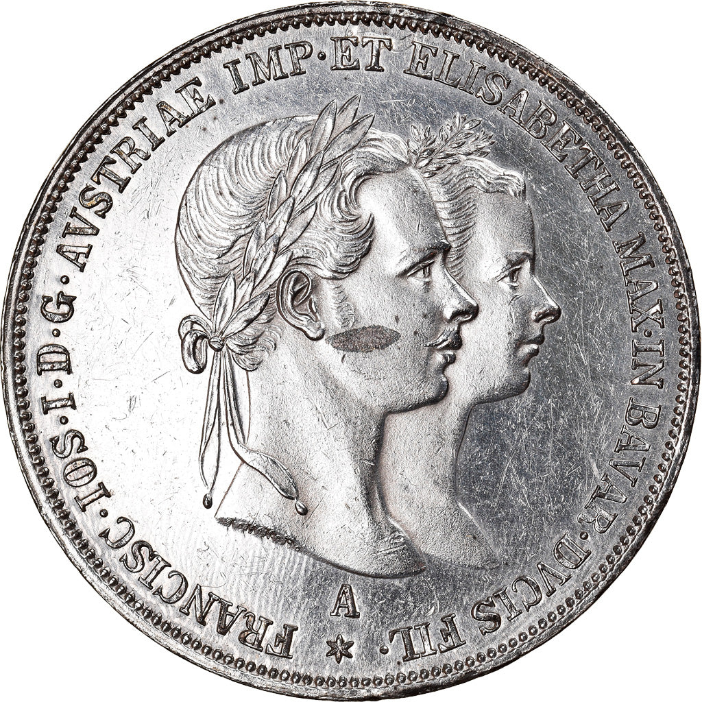 Coin, Austria, Franz Joseph I, Gulden, 1854, Vienna, MS(63), Silver, KM:M1