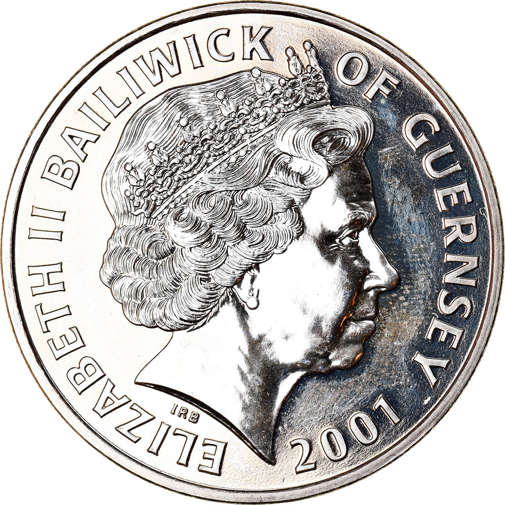 Coin, Guernsey, Elizabeth II, 5 Pounds, 2001, British Royal Mint, MS(63)