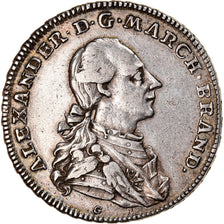 Coin, German States, 1/2 Thaler, 1775, Schwabach, AU(50-53), Silver
