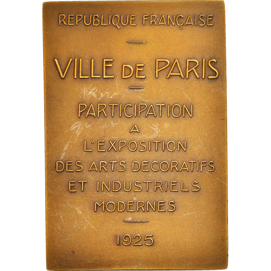 France, Médaille, Exposition des Arts Décoratifs et Industriels Modernes