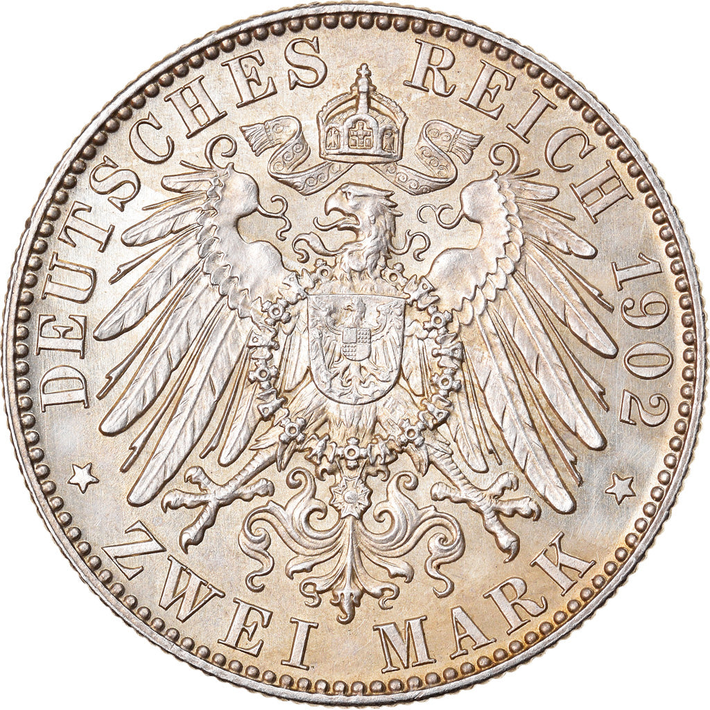 Coin, German States, SAXONY-ALBERTINE, Albert, 2 Mark, 1902, Muldenhütten