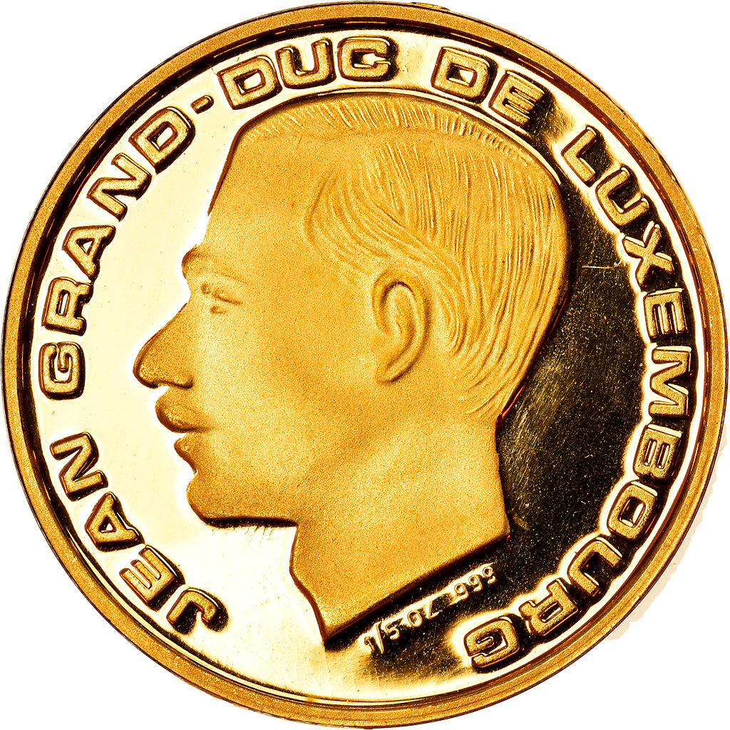 Coin, Luxembourg, Jean, 20 Francs, 1989, MS(63), Gold, KM:64
