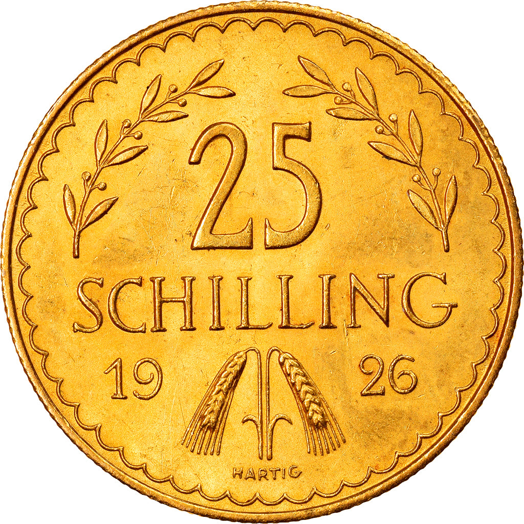 Coin, Austria, 25 Schilling, 1926, Vienna, MS(60-62), Gold, KM:2841