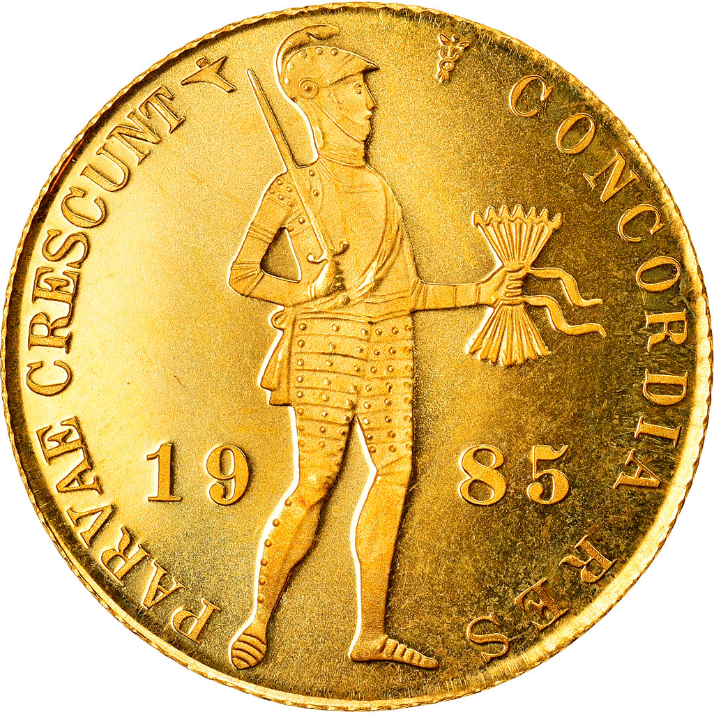 Coin, Netherlands, Beatrix, Ducat, 1985, St. Petersburg, MS(65-70), Gold