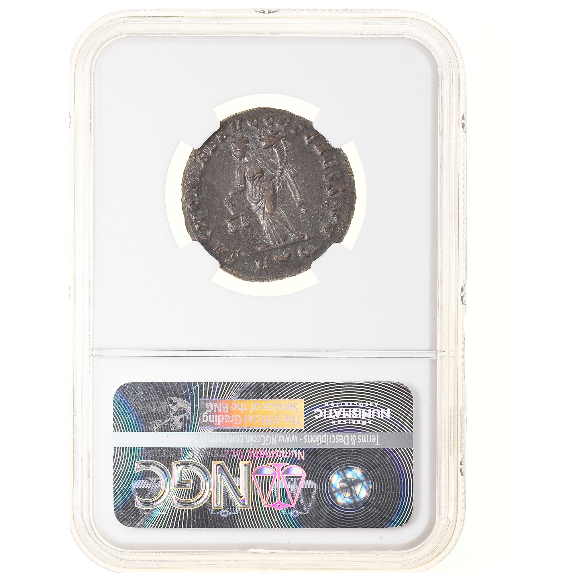 Coin, Galerius, Follis, 305-311, Rome, graded, NGC, AU, AU(50-53), Billon