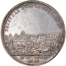 Germany, Medal, Explosion from Pulverturmes von Breslau, 1749, AU(55-58), Silver