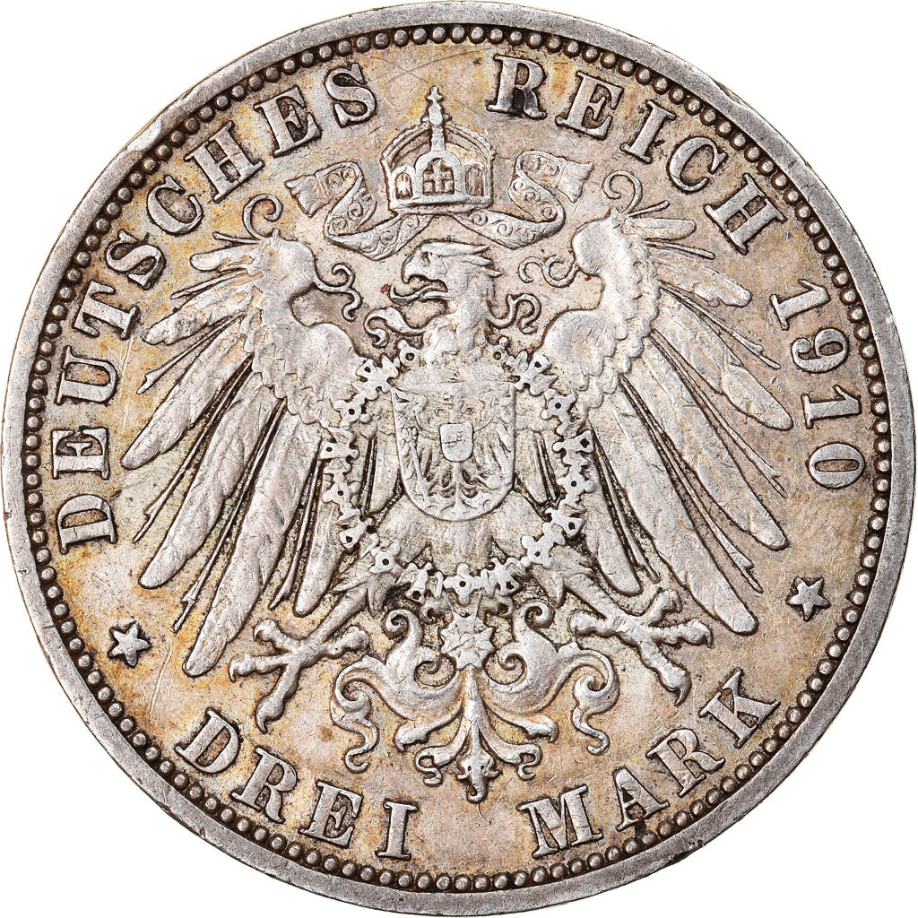 Monnaie, Etats allemands, PRUSSIA, Wilhelm II, 3 Mark, 1910, Berlin, TTB+