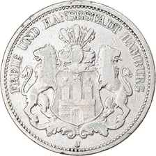 Coin, German States, HAMBURG, 2 Mark, 1876, Hambourg, VF(30-35), Silver, KM:604