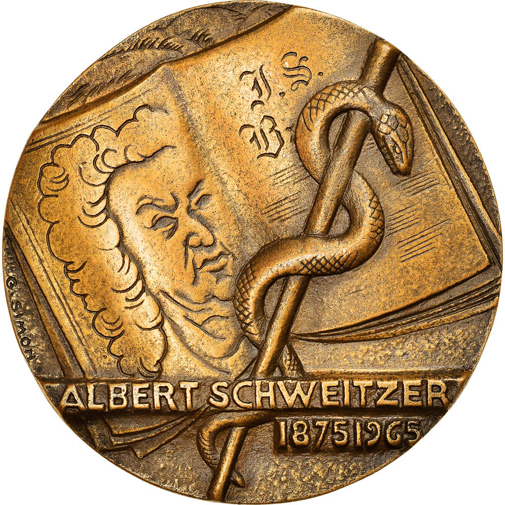 France, Médaille, Albert Schweitzer, Docteur, Musique, Arts & Culture, Undated