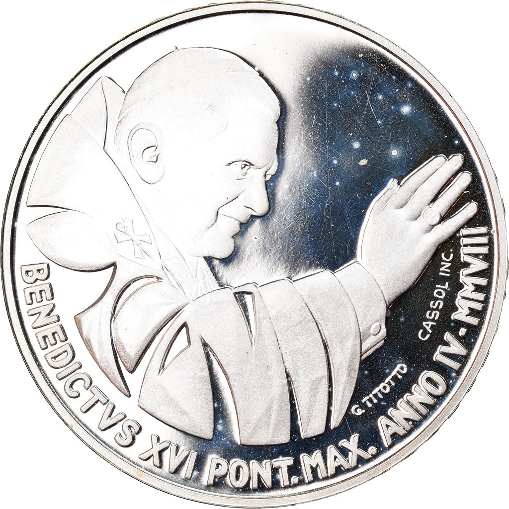 VATICAN CITY, 5 Euro, 2008, Rome, MS(65-70), Silver, KM:406