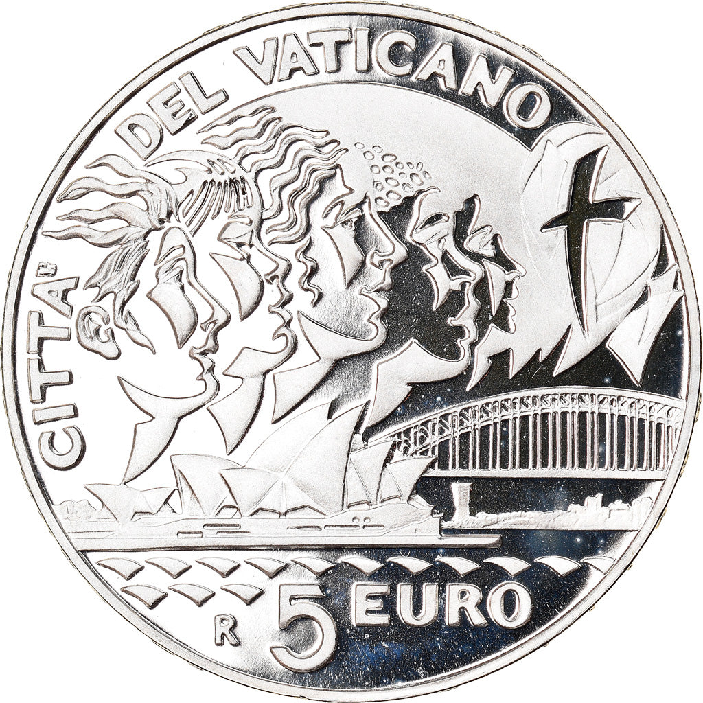 VATICAN CITY, 5 Euro, 2008, Rome, MS(65-70), Silver, KM:406