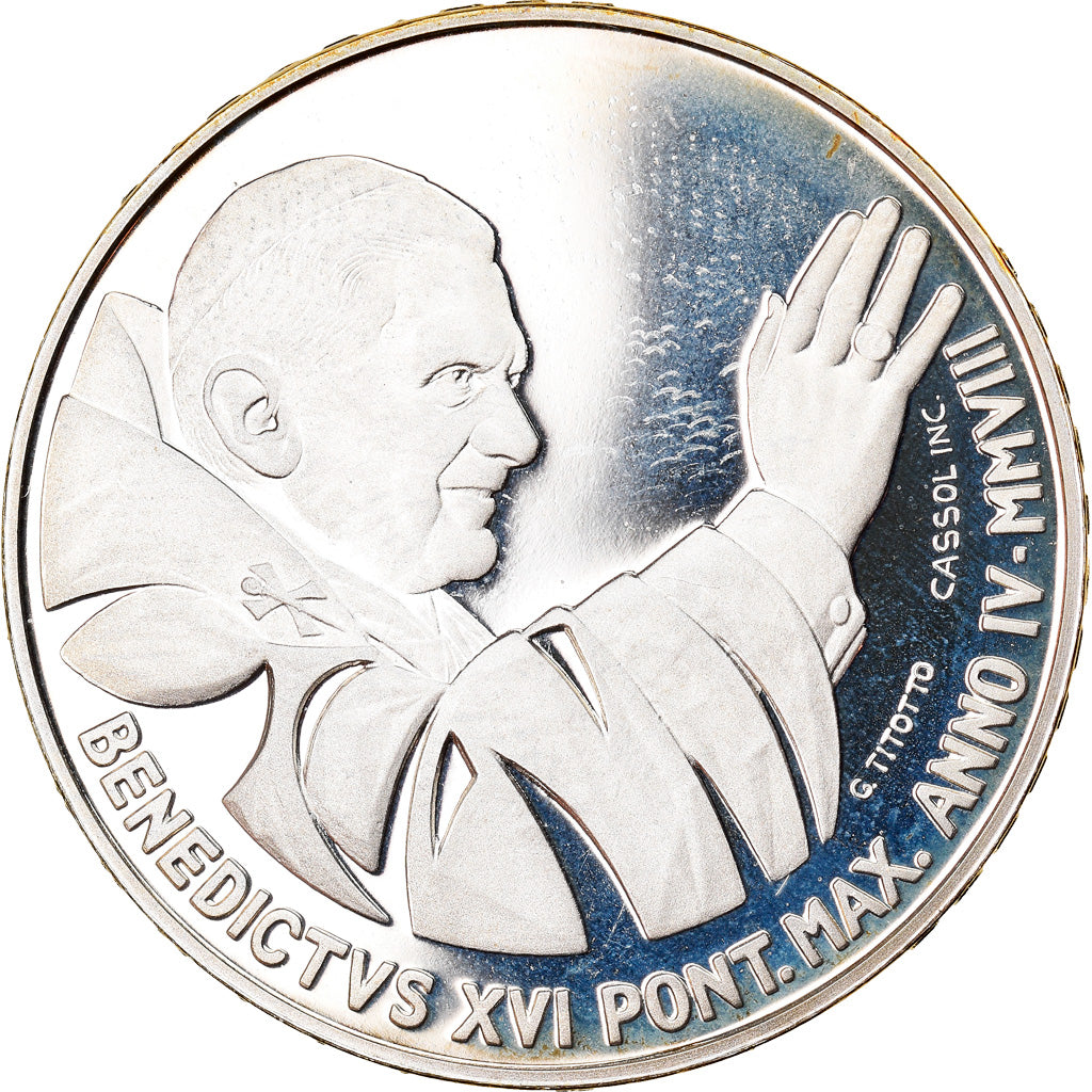 VATICAN CITY, 5 Euro, 2008, Rome, MS(65-70), Silver, KM:406