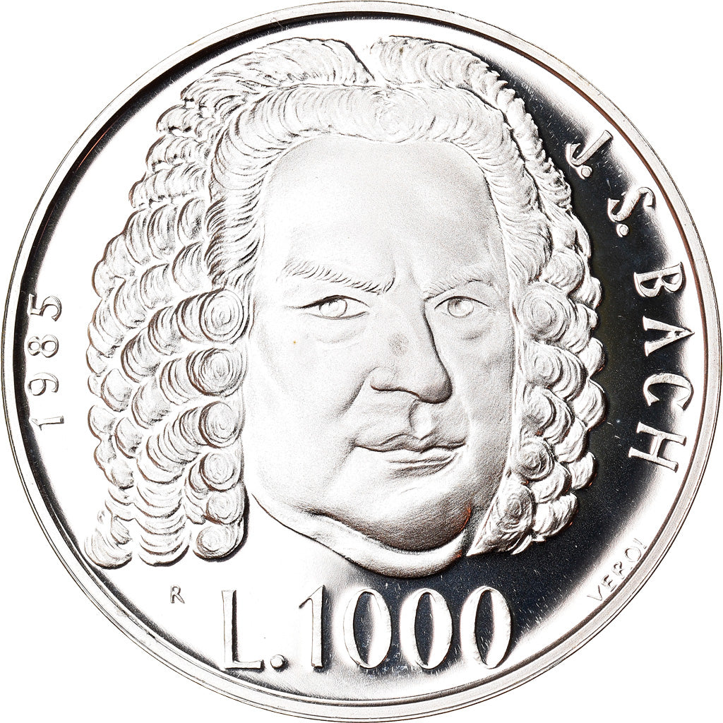 Coin, San Marino, 1000 Lire, 1985, Rome, MS(65-70), Silver, KM:183