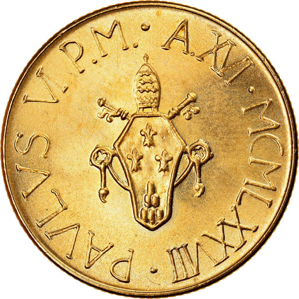 Coin, VATICAN CITY, Paul VI, 200 Lire, 1978, Roma, MS(63), Aluminum-Bronze