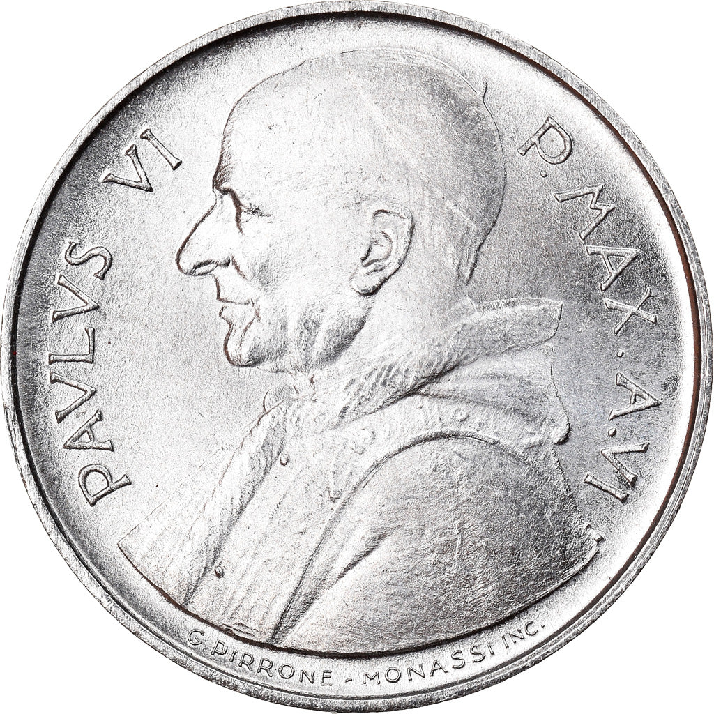 Coin, VATICAN CITY, Paul VI, Lira, 1968, Roma, MS(63), Aluminum, KM:100