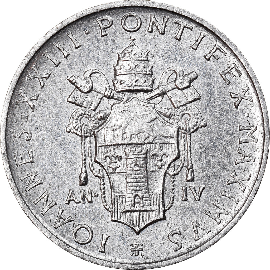 Coin, VATICAN CITY, John XXIII, Lira, 1962, MS(63), Aluminum, KM:67