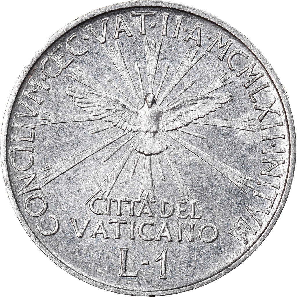 Coin, VATICAN CITY, John XXIII, Lira, 1962, MS(63), Aluminum, KM:67