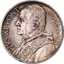 Coin, VATICAN CITY, Pius XI, 10 Lire, 1929, Roma, AU(50-53), Silver, KM:8