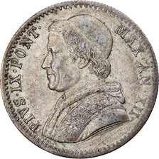 Münze, Italien Staaten, PAPAL STATES, Pius IX, 20 Baiocchi, 1858, Roma, VZ