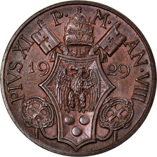 Coin, VATICAN CITY, Pius XI, 10 Centesimi, 1929, Roma, MS(63), Bronze, KM:2