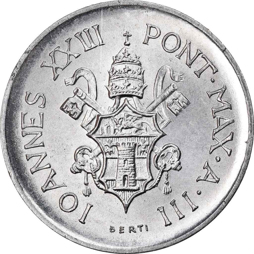 Monnaie, Cité du Vatican, John XXIII, Lira, 1961, SPL, Aluminium, KM:58.2