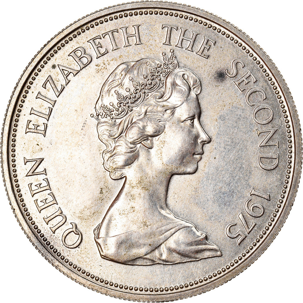Coin, Mauritius, 50 Rupees, 1975, AU(55-58), Silver, KM:41a