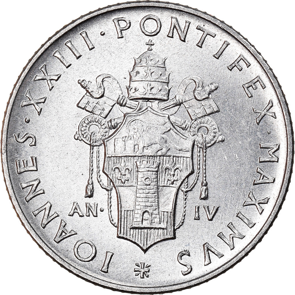 Coin, VATICAN CITY, John XXIII, 2 Lire, 1962, MS(63), Aluminum, KM:68