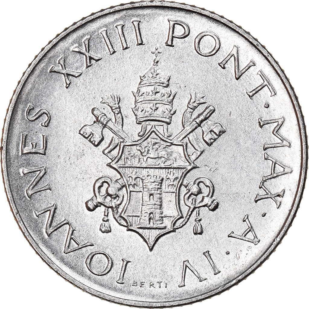 Monnaie, Cité du Vatican, John XXIII, 2 Lire, 1962, SPL, Aluminium, KM:59.2