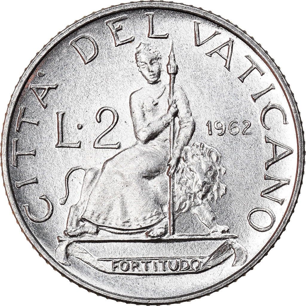 Monnaie, Cité du Vatican, John XXIII, 2 Lire, 1962, SPL, Aluminium, KM:59.2