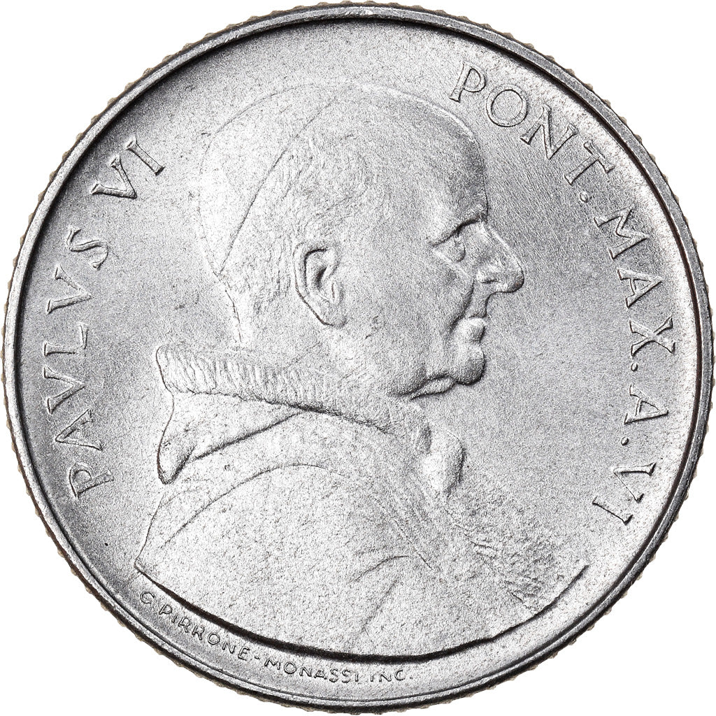 Monnaie, Cité du Vatican, Paul VI, 2 Lire, 1968, Roma, FDC, Aluminium, KM:101