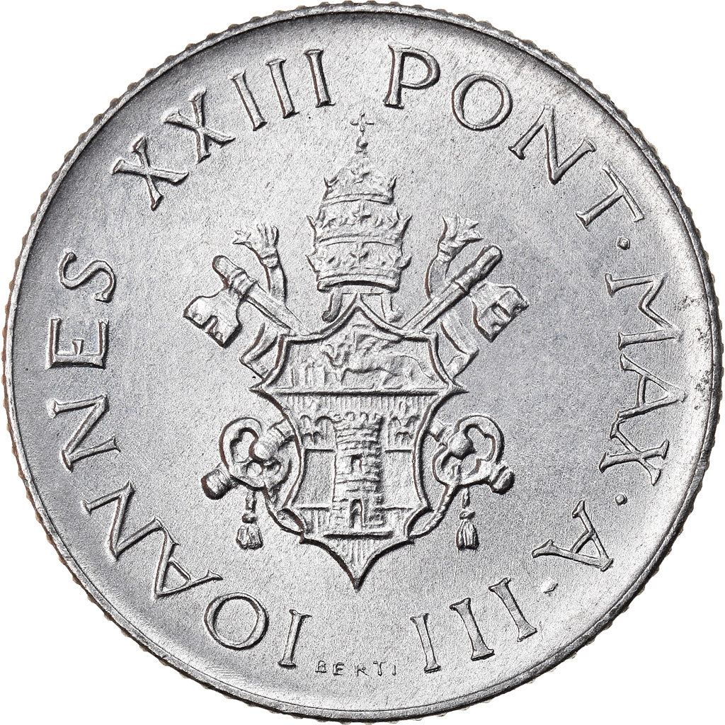 Monnaie, Cité du Vatican, John XXIII, 2 Lire, 1961, SPL, Aluminium, KM:59.2