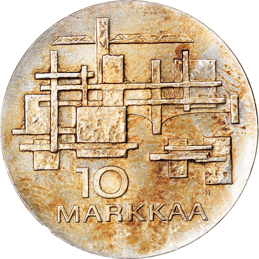 Coin, Finland, 10 Markkaa, 1967, AU(55-58), Silver, KM:50