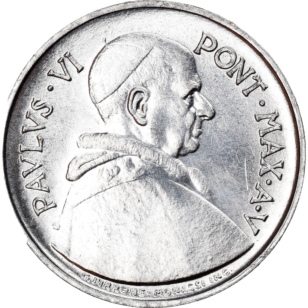 Monnaie, Cité du Vatican, Paul VI, 5 Lire, 1967, SPL, Aluminium, KM:94