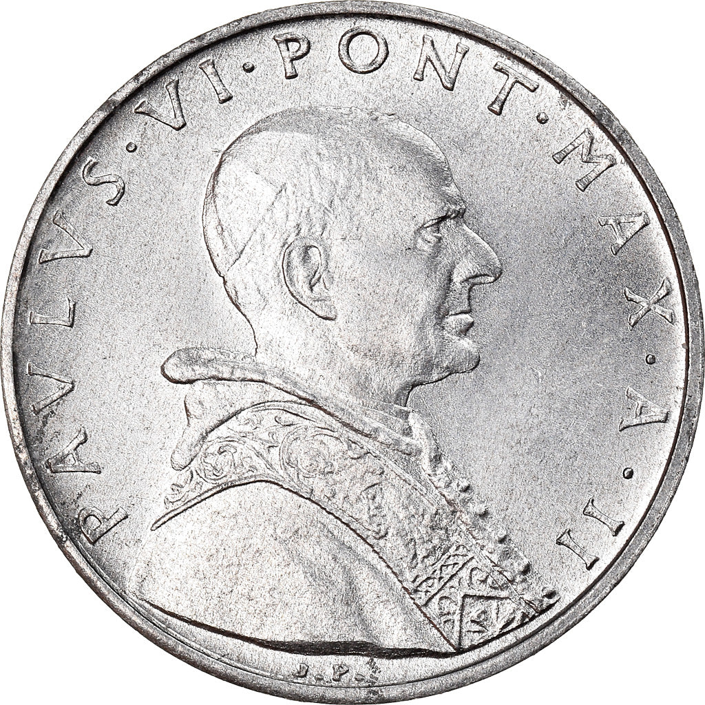 Moneta, PAŃSTWO WATYKAŃSKIE, Paul VI, 5 Lire, 1964, AU(55-58), Aluminium
