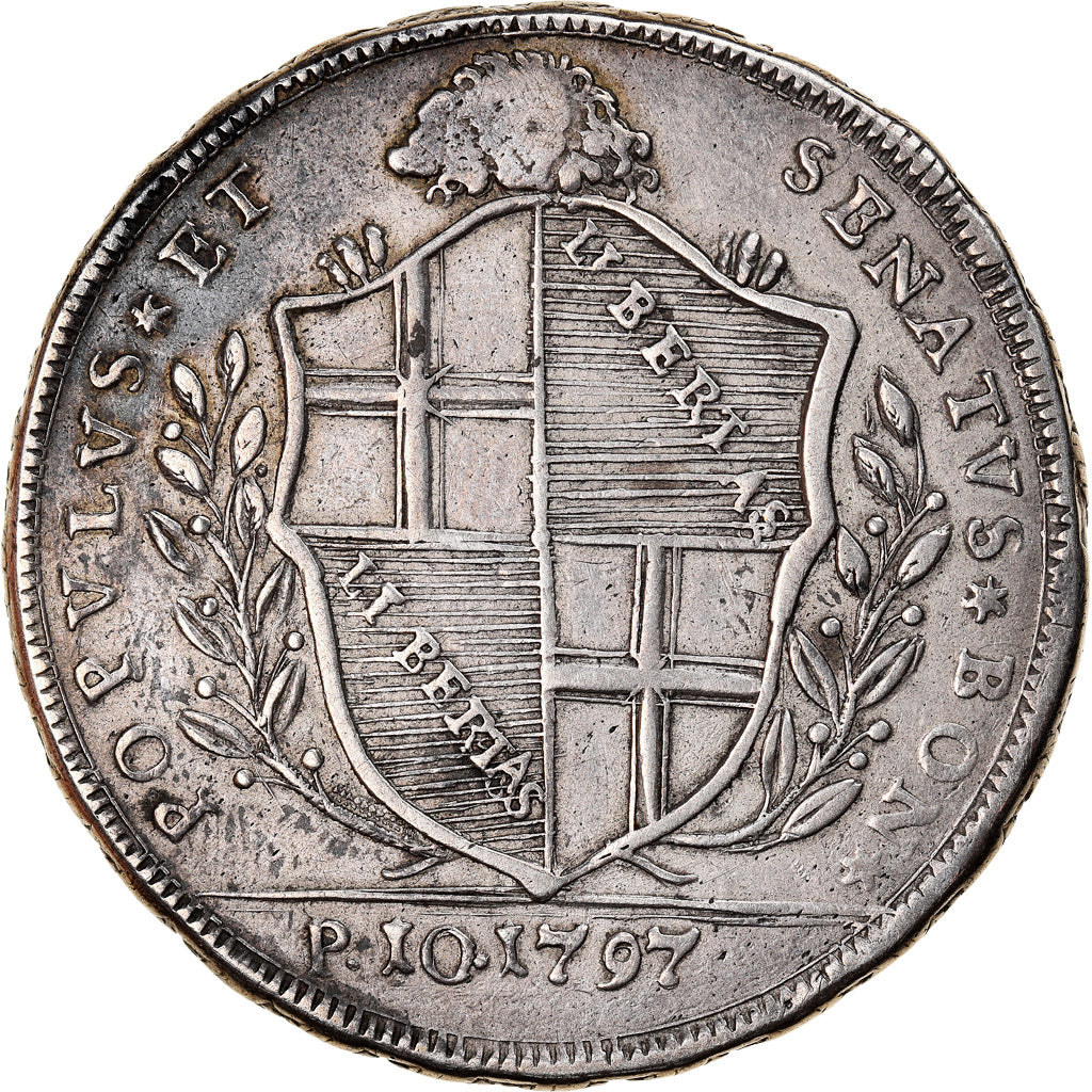 Coin, ITALIAN STATES, PAPAL STATES-BOLOGNA, 10 Paoli, Scudo, 1797, Bologna
