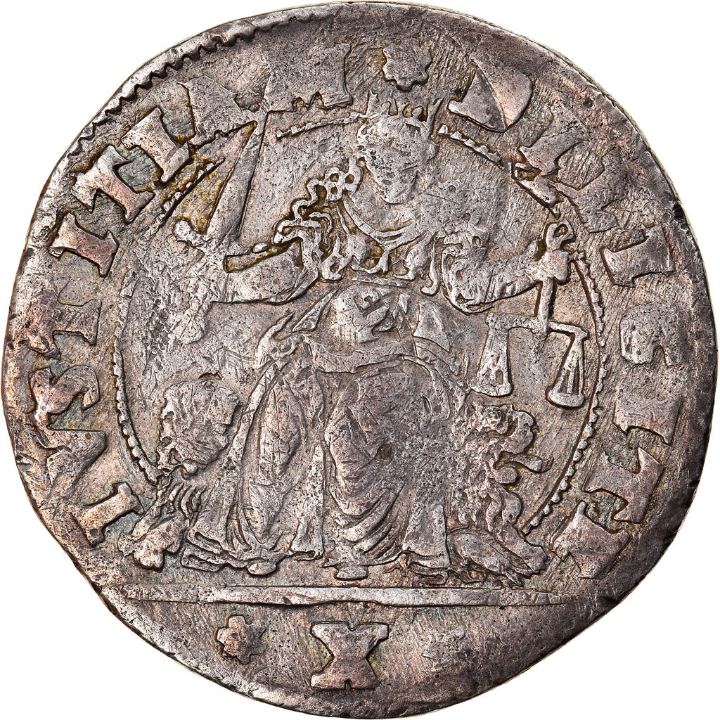 Moneda, Estados italianos, Anonymous, Lirone da 10 Gazzette, Venezia, MBC, Plata