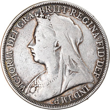 Münze, Großbritannien, Victoria, Crown, 1896, London, SS, Silber, KM:783