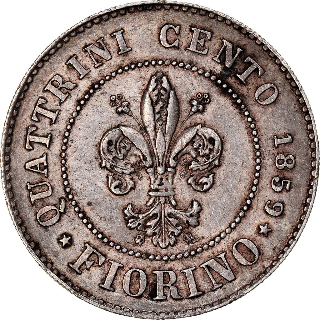 Münze, Italien Staaten, TUSCANY, Provisional Government, Fiorino, 1859