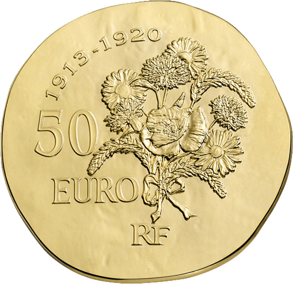 France, 50 Euro, 2015, MS(65-70), Gold, 8.45